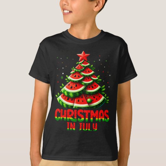 Christmas In July Watermelon Tree Summer Mens Wome T-Shirt (Vorderseite)