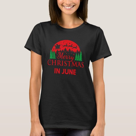 Christmas In June Summer Vacation T-Shirt (Vorderseite)