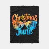 Christmas In June Sungles Funny Summer Vacation Fleecedecke (Vorderseite)