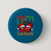 Christmas In Las Vegas Funny Holiday Design Long S Button (Vorderseite)