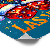 Christmas In Las Vegas Funny Holiday Design Long S Poster (Ecke)