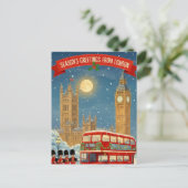 Christmas in London Greeting Card Postkarte (Stehend Vorderseite)