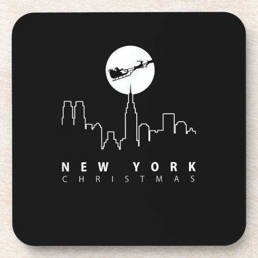 Christmas in New York City Getränkeuntersetzer (Vorderseite)