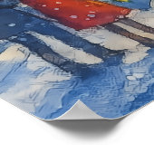 Christmas in New York Poster, Winter City Scene Poster (Ecke)