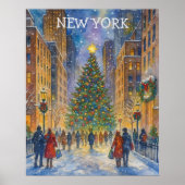 Christmas in New York Poster, Winter City Scene Poster (Vorne)