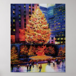 Christmas in New York,  Rockefeller Center Poster