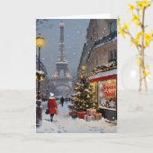 Christmas In Paris Card Karte (Gelbe Blume)