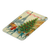Christmas in Paris Eiffel Tower Winter Magnet (Linke Seite)