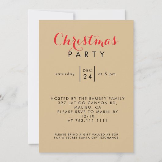 Christmas in Paris Eiffel Tower Winter Personalize Einladung (Rückseite)