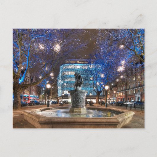 Christmas in Sloane Square Feiertagspostkarte (Vorderseite)