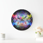 Christmas in Space Clock Große Wanduhr (Zuhause)