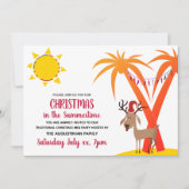 CHRISTMAS IN SUMMERTIME USA PARTY EINLADUNG (Vorderseite)