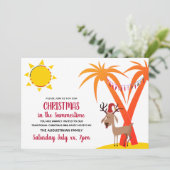 CHRISTMAS IN SUMMERTIME USA PARTY EINLADUNG (Stehend Vorderseite)