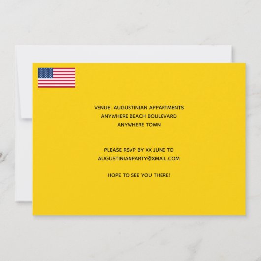 CHRISTMAS IN SUMMERTIME USA PARTY EINLADUNG (Rückseite)