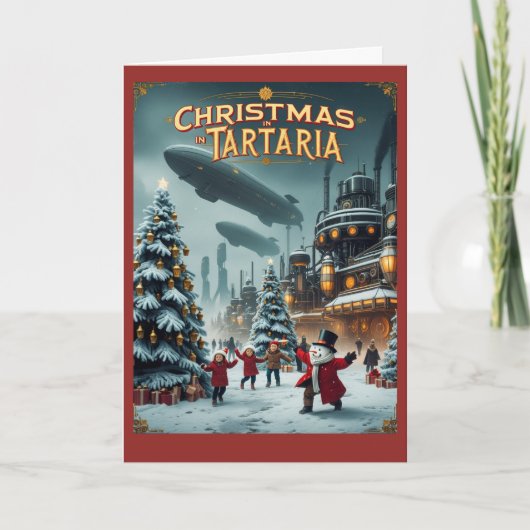 Christmas in Tartaria Card Vintage Conspiracy  Karte (Vorderseite)