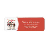 Christmas in the Barn Rustic Cows in Santa Hats (Vorne)