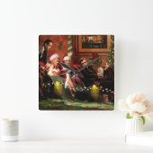 Christmas Interlude Quadratische Wanduhr (Zuhause)