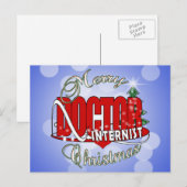 CHRISTMAS INTERNIST FEIERTAGSPOSTKARTE (Vorne/Hinten)