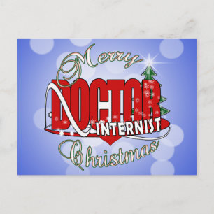 CHRISTMAS INTERNIST FEIERTAGSPOSTKARTE
