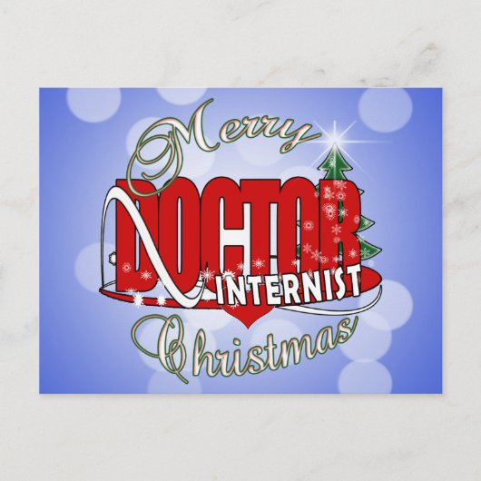 CHRISTMAS INTERNIST FEIERTAGSPOSTKARTE (Vorderseite)
