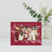 christmas invitation card feiertagspostkarte (Stehend Vorderseite)