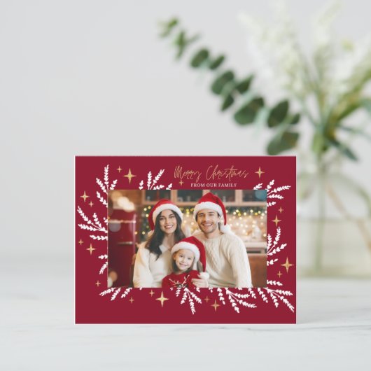 christmas invitation card feiertagspostkarte (Stehend Vorderseite)