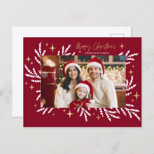 christmas invitation card feiertagspostkarte (Vorne/Hinten)