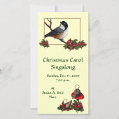 CHRISTMAS INVITATION: Chickadee: Carol Sing (Vorderseite)