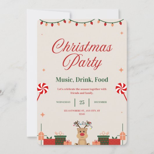 Christmas Invitation Einladung (Vorderseite)