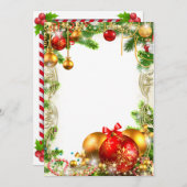 CHRISTMAS INVITATIONSKARTE EINLADUNG (Vorne/Hinten)