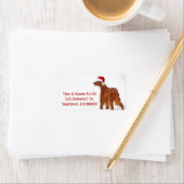 Christmas Irish Setter Adressaufkleber (Insitu)