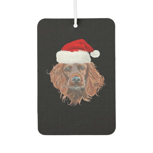 Christmas Irish Setter Classic T-Shirt Autolufterfrischer (Vorderseite)