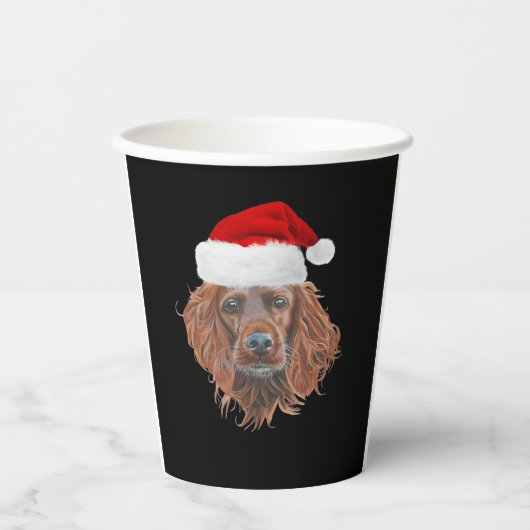 Christmas Irish Setter Classic T - Shirt Pappbecher (Vorderseite)