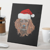 Christmas Irish Setter Classic T-Shirt Sockelschild (In Situ)