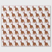 Christmas Irish Setter Geschenkpapier (Flach)