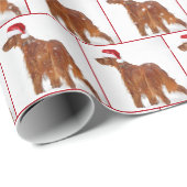 Christmas Irish Setter Geschenkpapier (Rolleneckpunkt)
