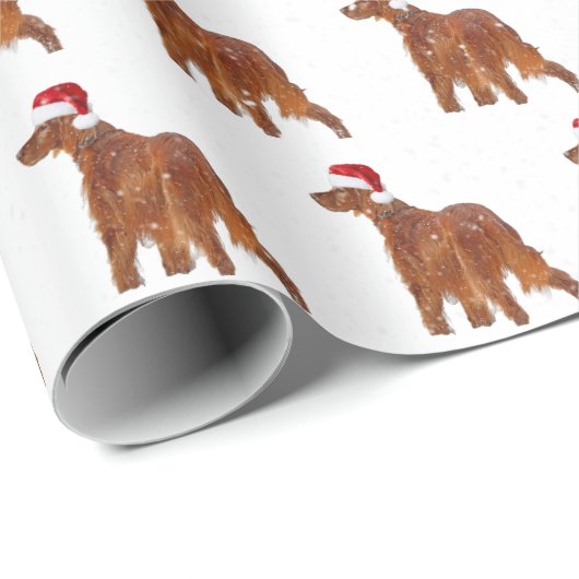 Christmas Irish Setter Geschenkpapier (Rolleneckpunkt)