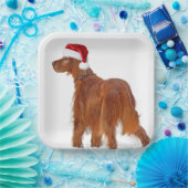 Christmas Irish Setter Pappteller (Party)