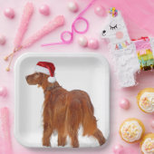 Christmas Irish Setter Pappteller (Party)