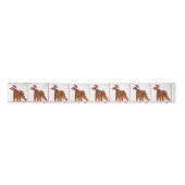 Christmas Irish Setter Satinband (Vorderseite)