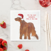 Christmas Irish Setter Serviette (Beispiel)