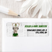 Christmas Irish Wolfhound Lover Rücksendeadresse (Insitu)