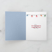 Christmas Irish Wolfhound mit Baum Feiertagskarte (Innenseite)