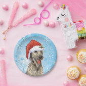 Christmas Irish Wolfhound Pappteller (Party)