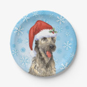 Christmas Irish Wolfhound Pappteller (Vorderseite)