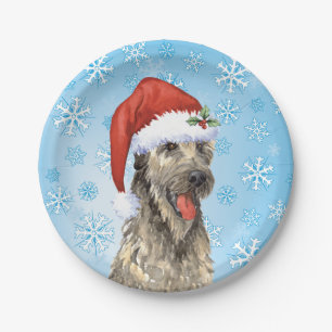 Christmas Irish Wolfhound Pappteller
