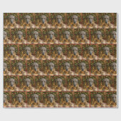 Christmas Irish Wolfhound Tangled In Lights Geschenkpapier (Flach)