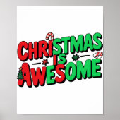 Christmas Is Awesome Digital Art Design Poster (Vorne)
