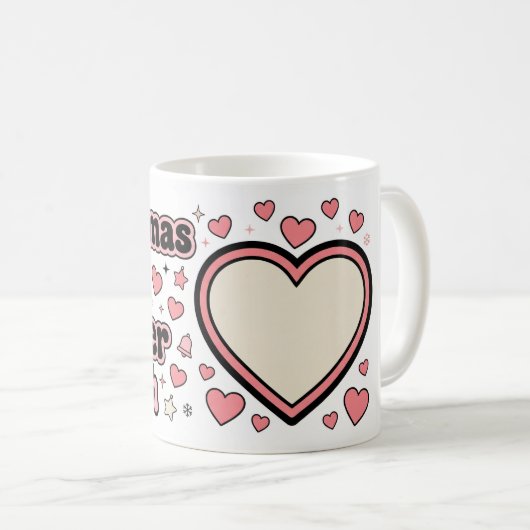 Christmas Is Better With Personalized Heart Mug Kaffeetasse (VorderseiteRechts)