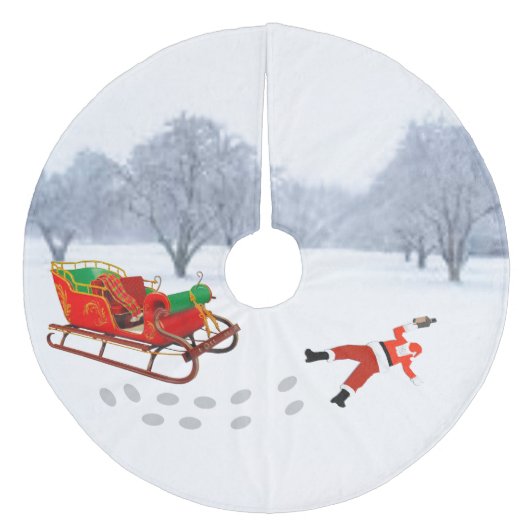 Christmas is Canceled Tree Skirt Fleece Weihnachtsbaumdecke (Vorderseite)